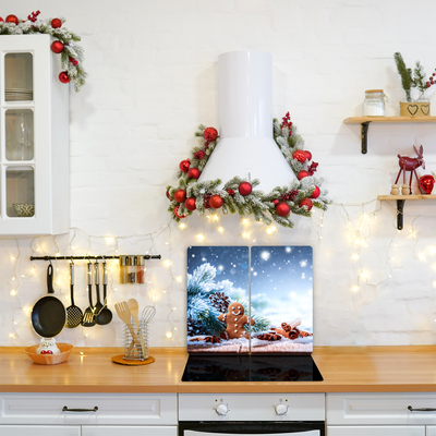 Skärbräda i glas Christmas Pepparkakor Snow Julgran