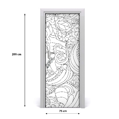 Dörrtapet Zentangle bakgrund