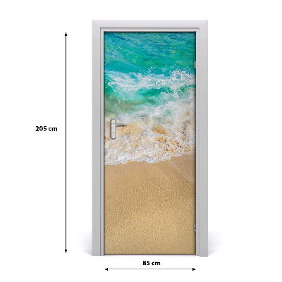 Självhäftande dörrklistermärke Strand och hav