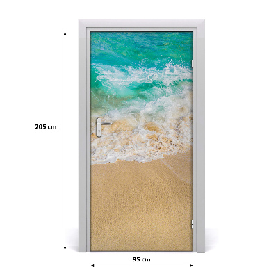 Självhäftande dörrklistermärke Strand och hav