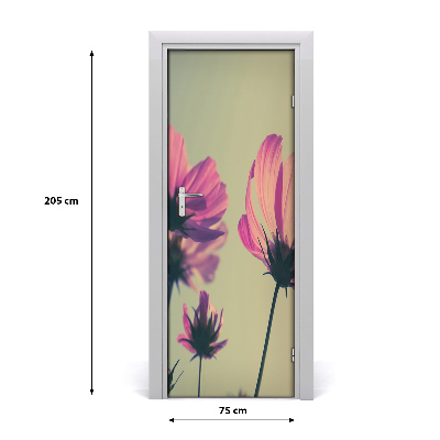 Dörrklistermärke Rosa blommor