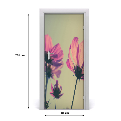 Dörrklistermärke Rosa blommor