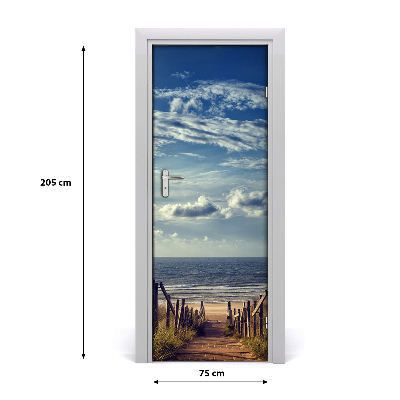 Fototapet på dörr Vägen till stranden