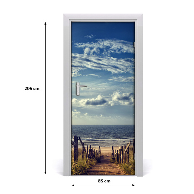Fototapet på dörr Vägen till stranden