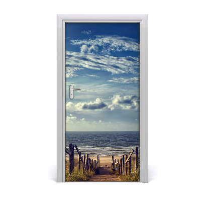 Fototapet på dörr Vägen till stranden
