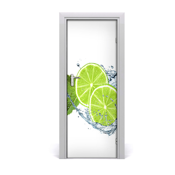 Självhäftande dörrklistermärke Limefrukter
