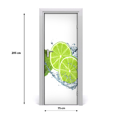 Självhäftande dörrklistermärke Limefrukter