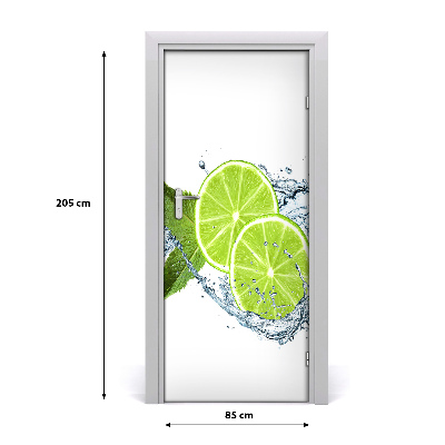 Självhäftande dörrklistermärke Limefrukter