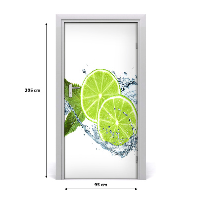 Självhäftande dörrklistermärke Limefrukter