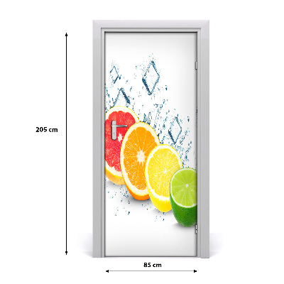 Fototapet på dörr Citrusfrukter