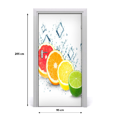 Fototapet på dörr Citrusfrukter