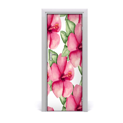 Fototapet på dörr Tropiska blommor