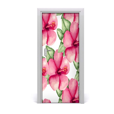 Fototapet på dörr Tropiska blommor