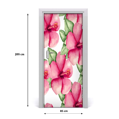 Fototapet på dörr Tropiska blommor