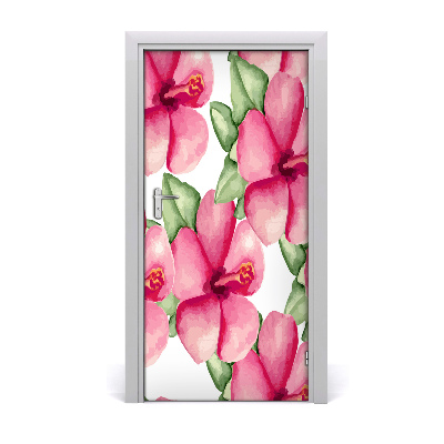 Fototapet på dörr Tropiska blommor