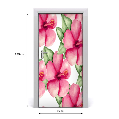 Fototapet på dörr Tropiska blommor