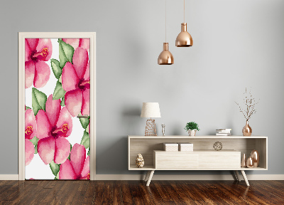 Fototapet på dörr Tropiska blommor