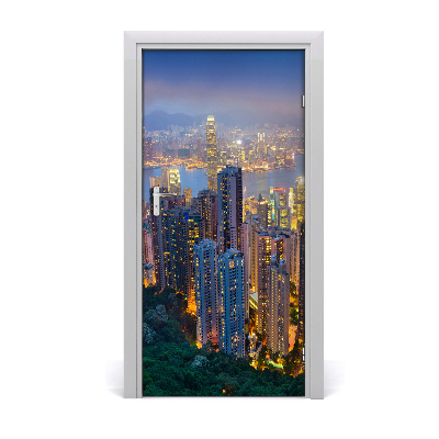 Dörrtapet Hong Kong på natten