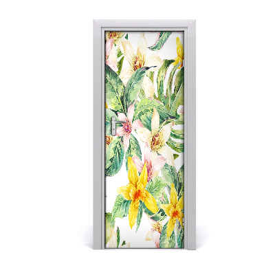 Dörrklistermärke Tropiska blommor