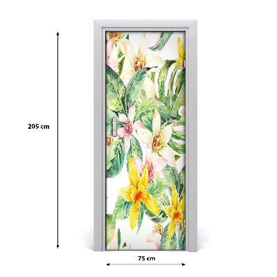Dörrklistermärke Tropiska blommor