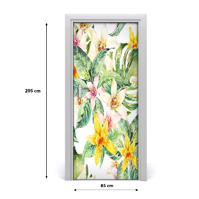 Dörrklistermärke Tropiska blommor