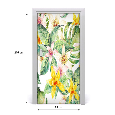 Dörrklistermärke Tropiska blommor