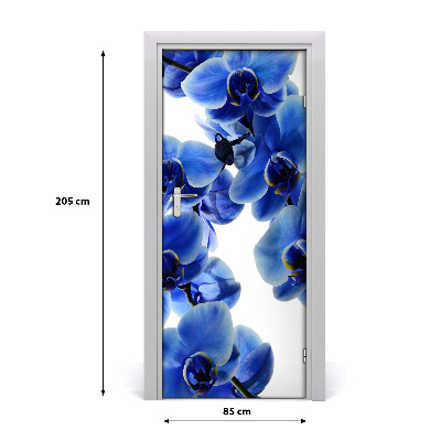 Fototapet på dörr orkidé blomma