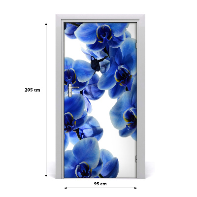 Fototapet på dörr orkidé blomma