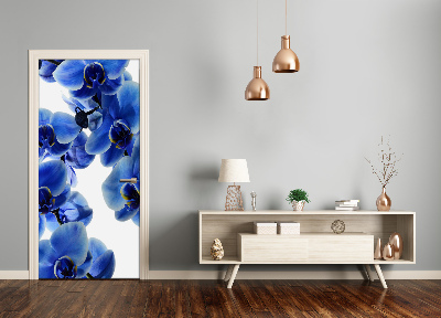 Fototapet på dörr orkidé blomma