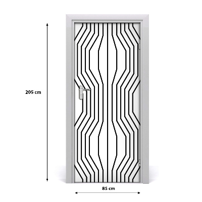 Dörrklistermärke Geometriska linjer