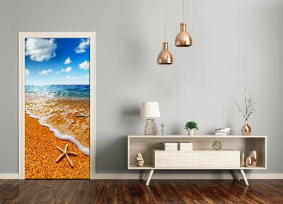 Dörrklistermärke Sjöstjärna på stranden