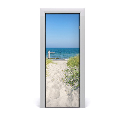 Självhäftande dörrklistermärke Sanddyner vid havet