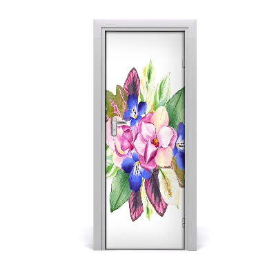 Självhäftande dörrklistermärke Blombukett