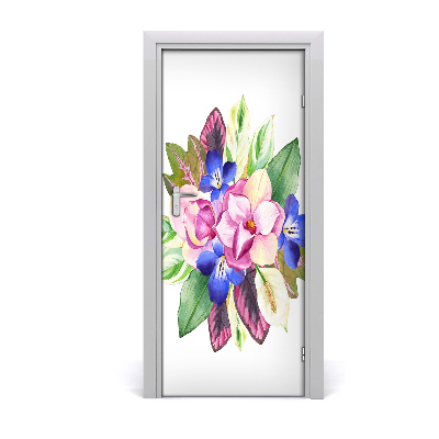 Självhäftande dörrklistermärke Blombukett
