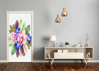 Självhäftande dörrklistermärke Blombukett