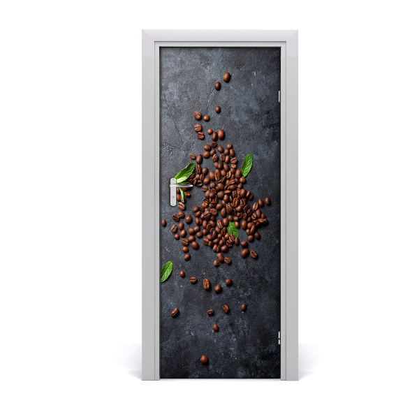 Fototapet dörr Kaffebönor