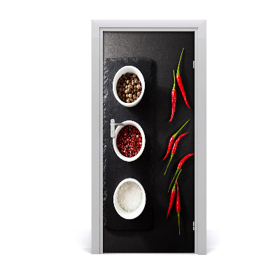 Dörrklistermärke Kryddor och paprika