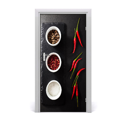 Dörrklistermärke Kryddor och paprika