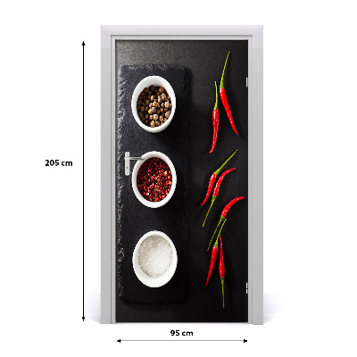 Dörrklistermärke Kryddor och paprika