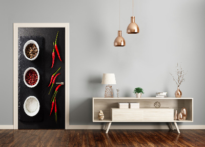 Dörrklistermärke Kryddor och paprika