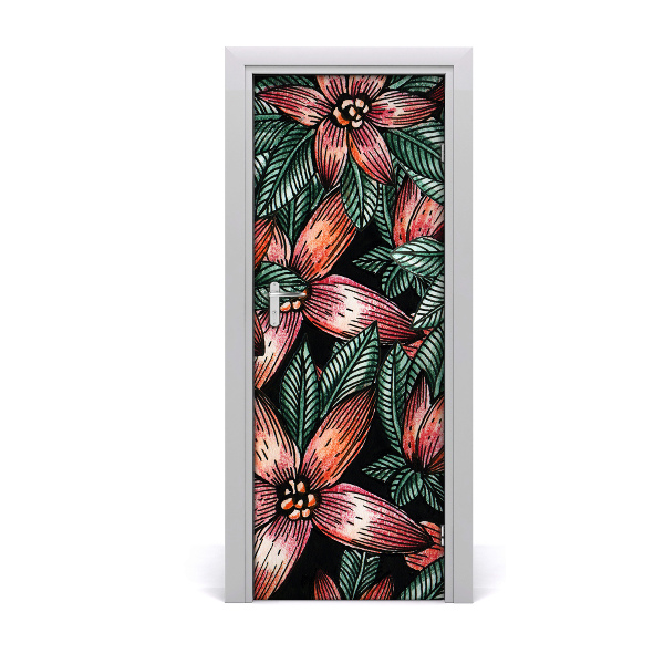 Dörrklistermärke Tropiska blommor