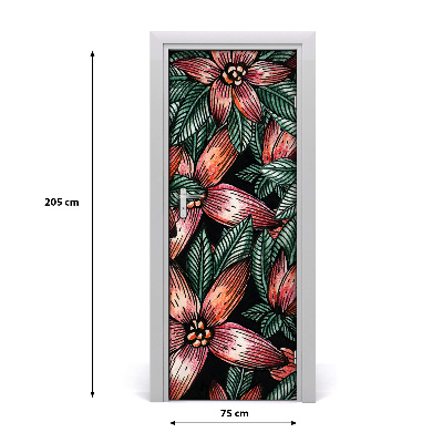 Dörrklistermärke Tropiska blommor
