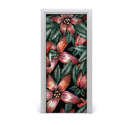 Dörrklistermärke Tropiska blommor