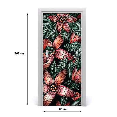 Dörrklistermärke Tropiska blommor