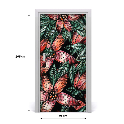 Dörrklistermärke Tropiska blommor