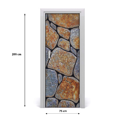 Självhäftande dörrklistermärke Stenar bakgrund