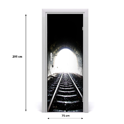 Fototapet dörr Järnvägsspårstunnel