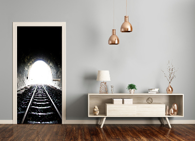 Fototapet dörr Järnvägsspårstunnel