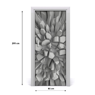 Självhäftande dörrklistermärke 3D abstraktion