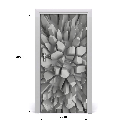 Självhäftande dörrklistermärke 3D abstraktion